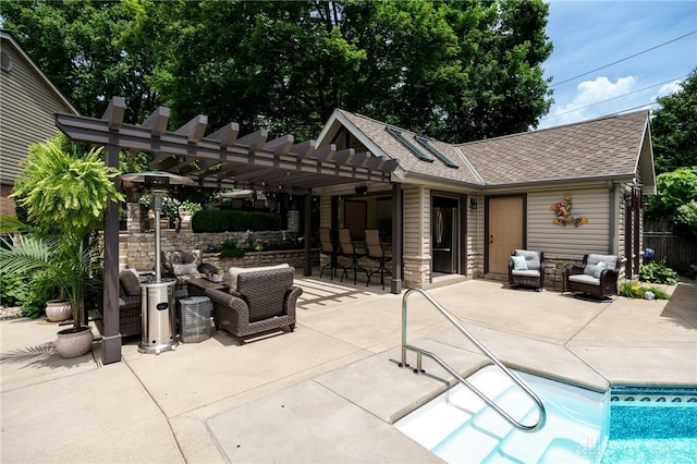 5516 Anne Ln, Washington Twp, OH 45459 - view of patio featuring outdoor lounge area and a pergola