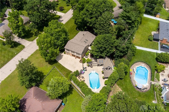 5516 Anne Ln, Washington Twp, OH 45459 - drone / aerial view of a pool area