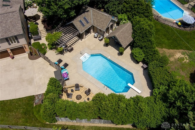 5516 Anne Ln, Washington Twp, OH 45459 - aerial view of a pool