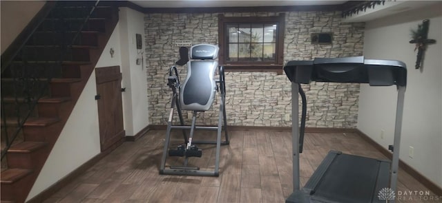 8320 N State Route 589, Fletcher, OH 45326 - exercise room featuring wood finished floors