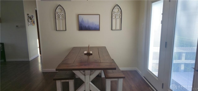 8320 N State Route 589, Fletcher, OH 45326 - dining room with baseboards and dark wood-style floors