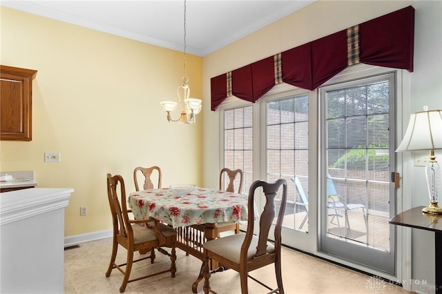 2396 Vienna Pkwy, Dayton, OH 45459 - dining space with a chandelier and crown molding