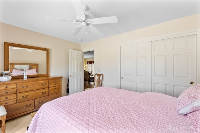 2396 Vienna Pkwy, Dayton, OH 45459 - bedroom featuring a closet and ceiling fan
