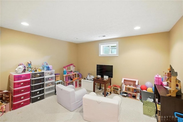 10598 Falls Creek Ln, Washington Twp, OH 45458 - game room featuring carpet and recessed lighting