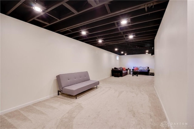 162 Choctaw Cir, Franklin, OH 45005 - living area with carpet flooring