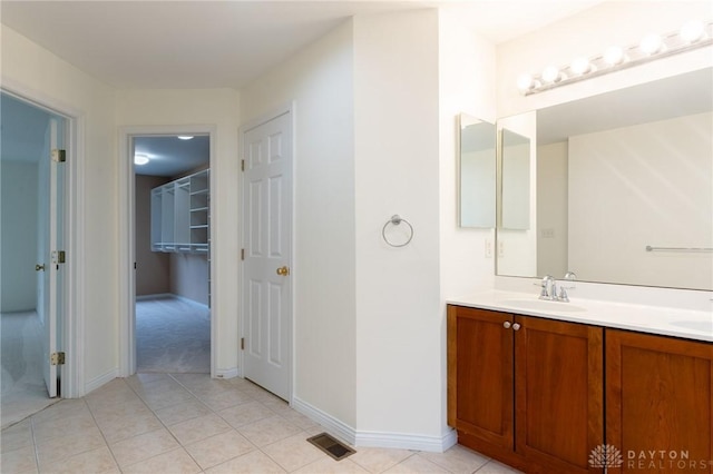 2540 Early Spring Ct, Dayton, OH 45459 - bathroom with double vanity and tile patterned flooring