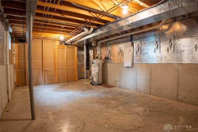 2540 Early Spring Ct, Dayton, OH 45459 - unfinished below grade area featuring water heater and heating unit