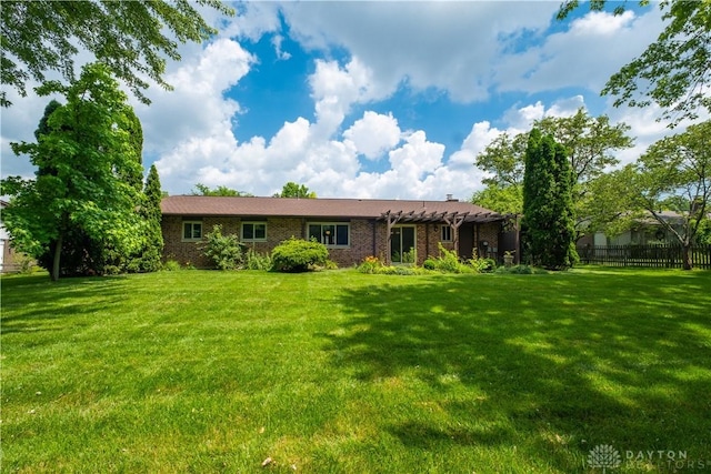 4425 E Entrada Dr, Beavercreek, OH 45431 - rear view of house featuring brick siding