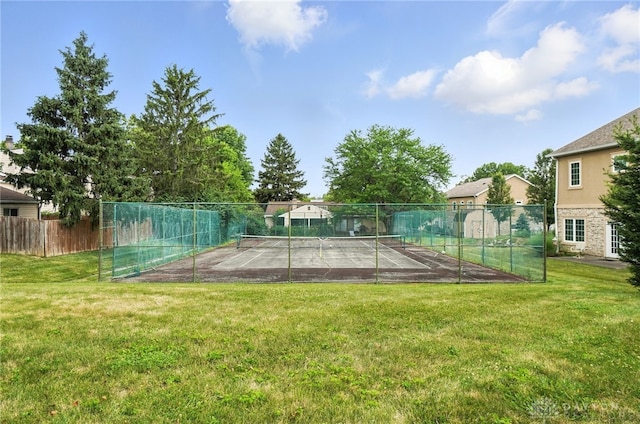 8052 Timberlodge Trl, Washington Twp, OH 45458 - view of yard featuring a tennis court