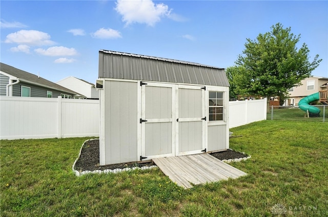 166 Brooke Parke Ave, Brookville, OH 45309 - view of shed featuring a fenced backyard