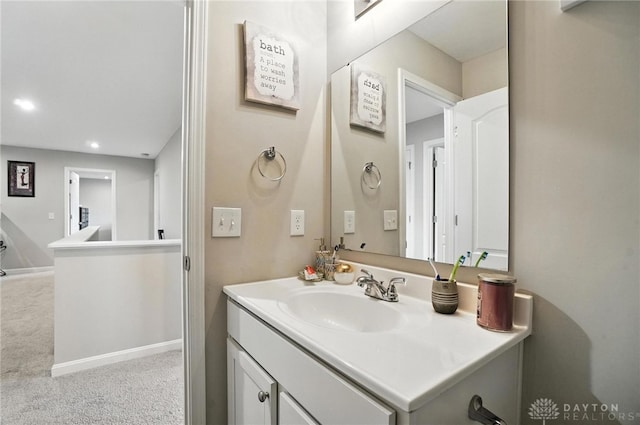166 Brooke Parke Ave, Brookville, OH 45309 - bathroom featuring vanity and recessed lighting