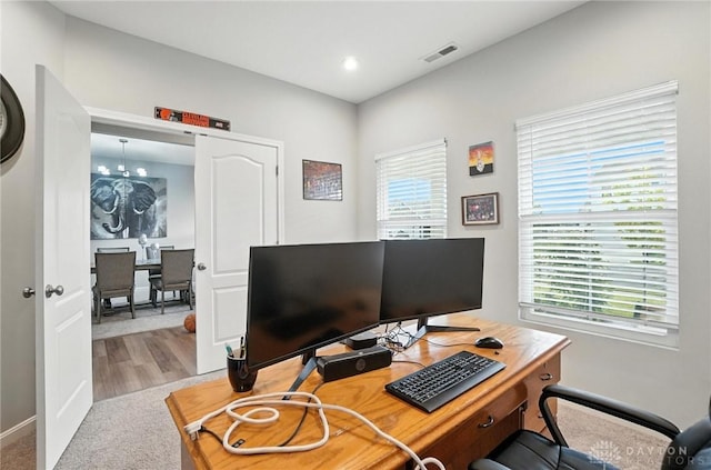 166 Brooke Parke Ave, Brookville, OH 45309 - office area with recessed lighting and light wood finished floors