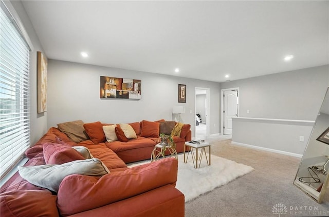 166 Brooke Parke Ave, Brookville, OH 45309 - living room with recessed lighting and light colored carpet