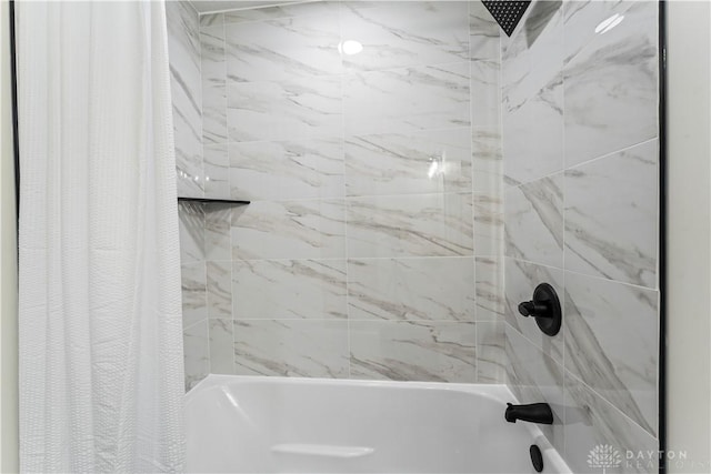 1209 Maple St, Troy, OH 45373 - bathroom featuring shower / bath combo with shower curtain