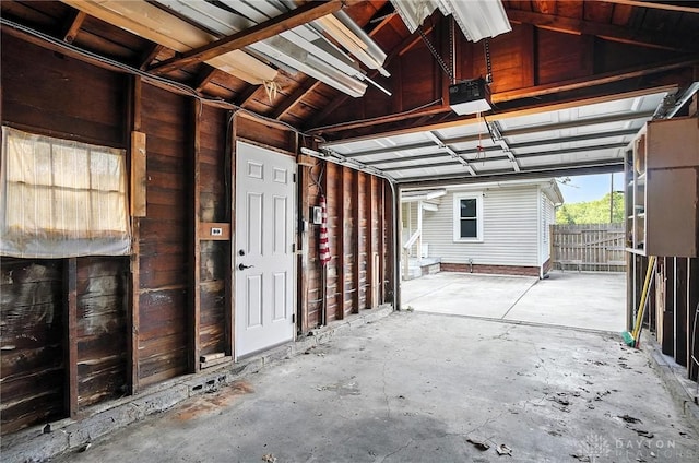 118 Hill St, Xenia, OH 45385 - garage featuring a garage door opener