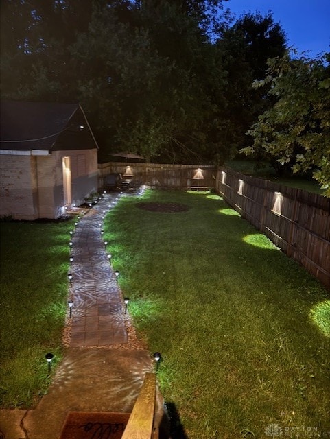 6346 Apache St, Dayton, OH 45424 - fenced backyard featuring an outdoor structure