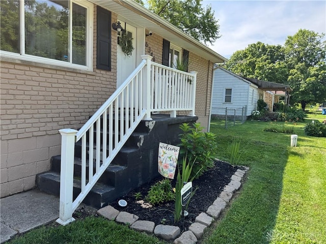 6346 Apache St, Dayton, OH 45424 - view of exterior entry with brick siding