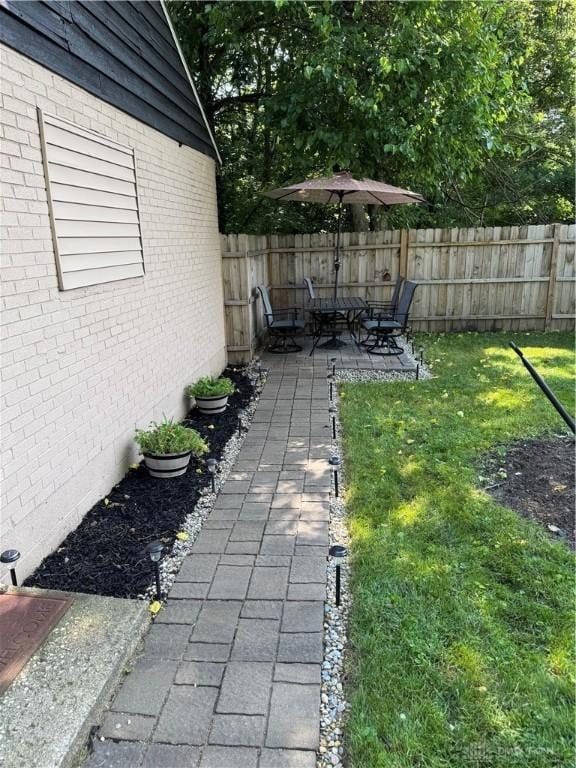 6346 Apache St, Dayton, OH 45424 - view of yard with a patio area