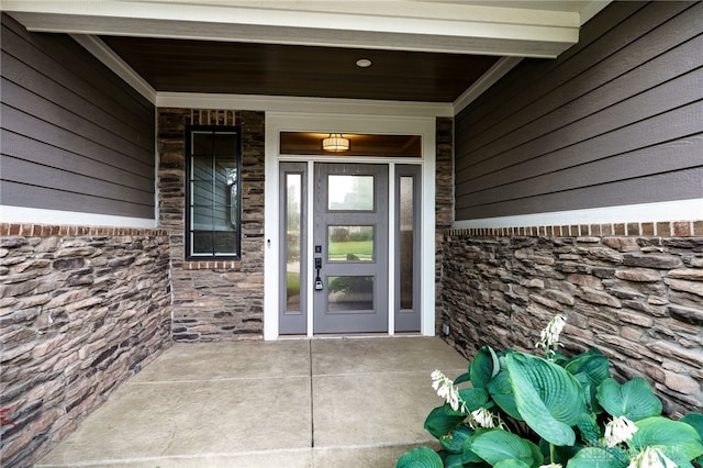 1461 Abbey Park Pl, Beavercreek Twp, OH 45385 - view of exterior entry with stone siding