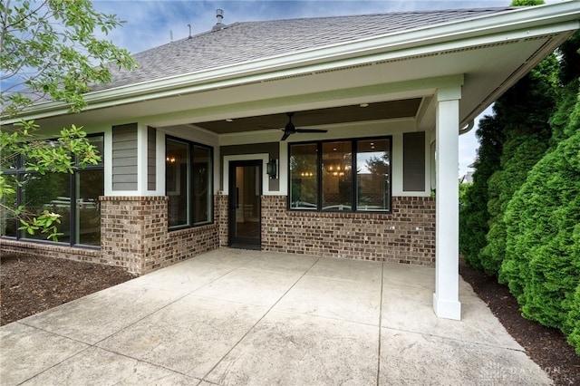 1461 Abbey Park Pl, Beavercreek Twp, OH 45385 - view of patio featuring ceiling fan
