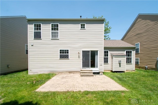 3583 King Edward Way, Beavercreek, OH 45431 - rear view of property featuring a patio, entry steps, and a yard