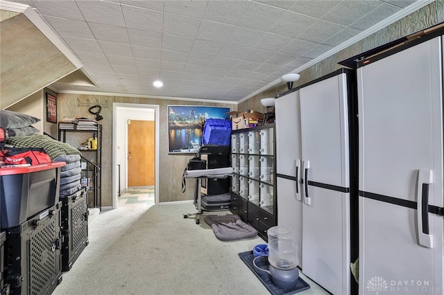 1095 Susan Dr, Hamilton, OH 45013 - below grade area with carpet flooring and ornamental molding