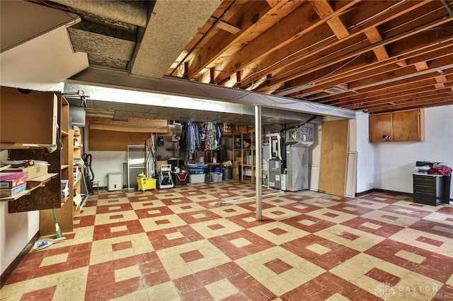1095 Susan Dr, Hamilton, OH 45013 - finished basement with tile patterned floors and heating unit