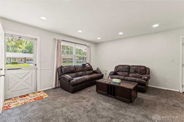 1021 Nutmeg Sq, Troy, OH 45373 - living room with carpet and recessed lighting