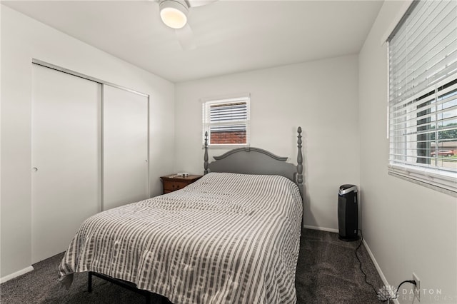 1021 Nutmeg Sq, Troy, OH 45373 - bedroom with carpet flooring, a closet, and multiple windows