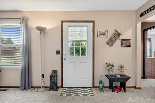 222 Alumni Cir, Wilmington, OH 45177 - entryway featuring baseboards and carpet floors