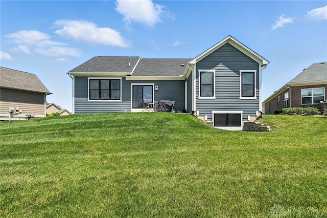 1471 Runnymeade Way, Beavercreek Twp, OH 45385 - back of house featuring a lawn and roof with shingles