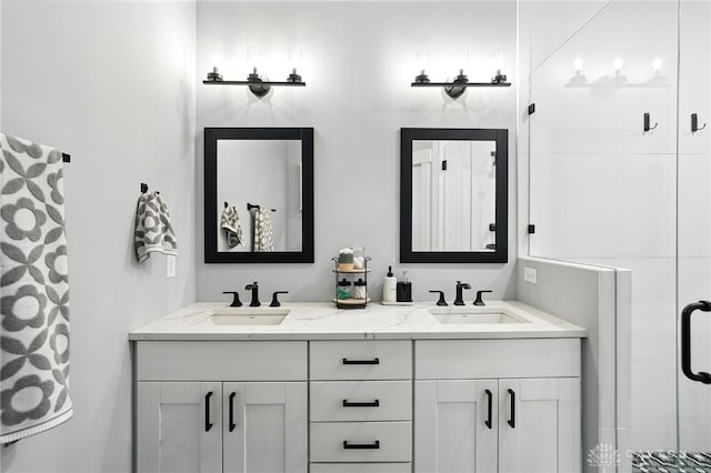 1471 Runnymeade Way, Beavercreek Twp, OH 45385 - full bathroom featuring double vanity and a stall shower