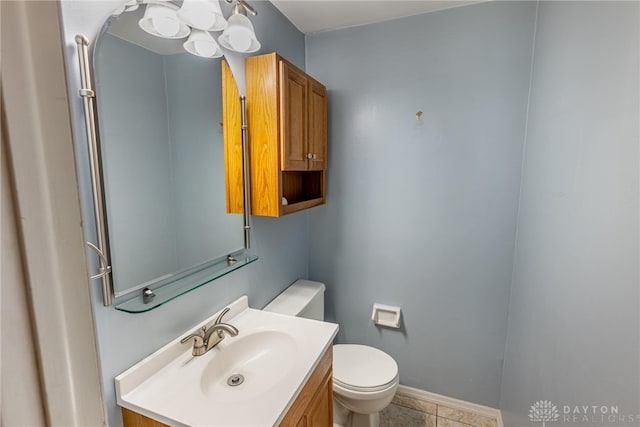 95 Marco Ln, Washington Twp, OH 45458 - half bathroom featuring vanity and tile patterned flooring