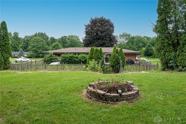 3442 Longleaf Ave, Beavercreek, OH 45430 - view of yard with an outdoor fire pit