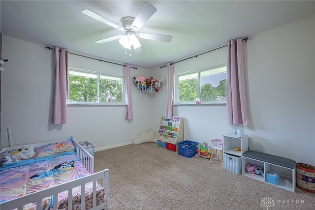 3442 Longleaf Ave, Beavercreek, OH 45430 - carpeted bedroom featuring a ceiling fan