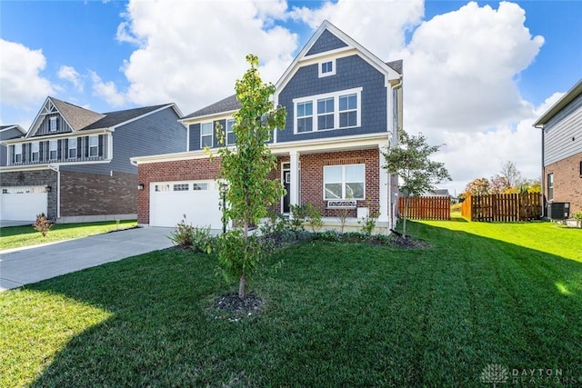 1835 Winding Run, Clearcreek Twp, OH 45458 - craftsman inspired home with driveway, brick siding, and an attached garage