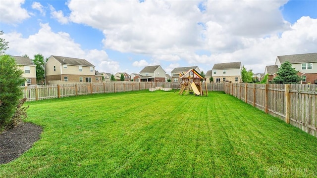 1950 Stone Creek Blvd, Clearcreek Twp, OH 45458 - fenced backyard with a residential view and a playground