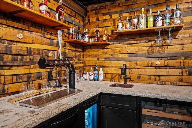 1950 Stone Creek Blvd, Clearcreek Twp, OH 45458 - indoor wet bar with wood walls