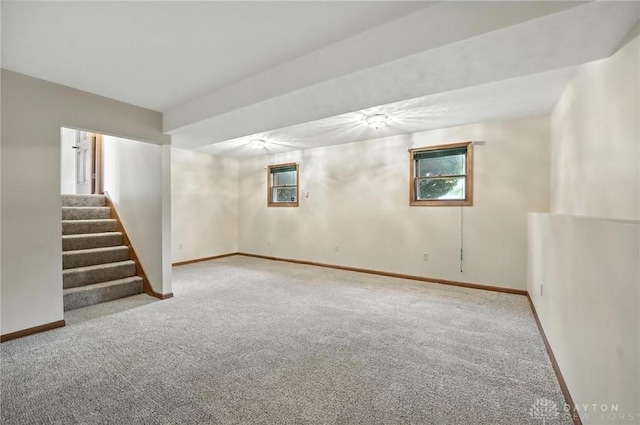 51 Jill Dr, Germantown, OH 45327 - below grade area with carpet and stairway
