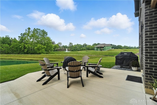 1241 Normandy Rue, Centerville, OH 45458 - view of patio / terrace featuring area for grilling and a water view