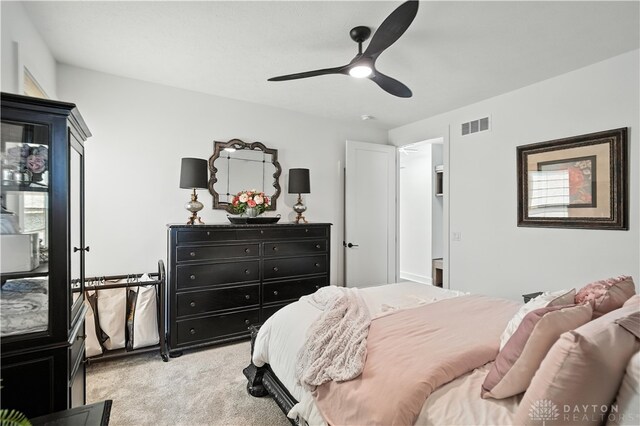 1241 Normandy Rue, Centerville, OH 45458 - bedroom featuring light carpet and ceiling fan