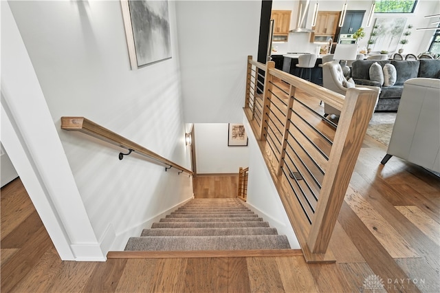 1241 Normandy Rue, Centerville, OH 45458 - stairway featuring wood finished floors and baseboards