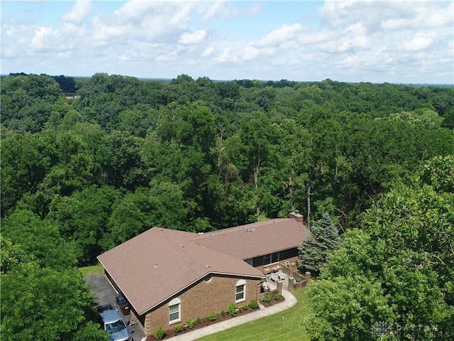 12071 Oxford Rd, Germantown, OH 45327 - view from above of property featuring a heavily wooded area