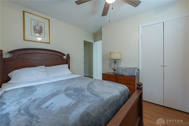 2701 Mini Ct, Dayton, OH 45420 - bedroom with wood finished floors and a ceiling fan