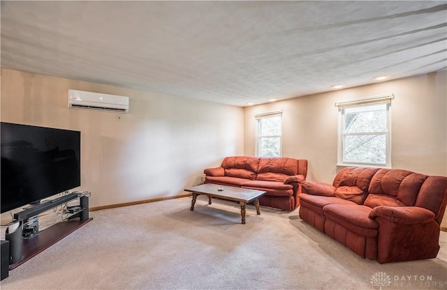 4267 W Wenger Rd, Clayton, OH 45315 - living area featuring a wall unit AC and carpet flooring