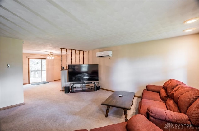 4267 W Wenger Rd, Clayton, OH 45315 - living room with a wall mounted air conditioner and light carpet