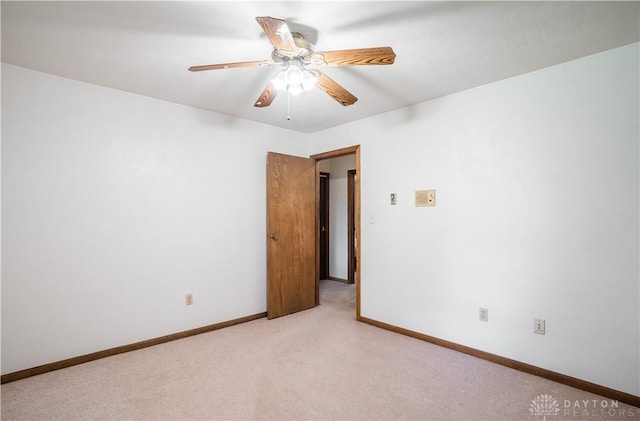 4267 W Wenger Rd, Clayton, OH 45315 - spare room with light colored carpet and a ceiling fan