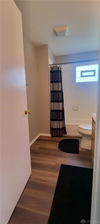289 Dayton Ave, Xenia, OH 45385 - bathroom featuring vanity and wood finished floors
