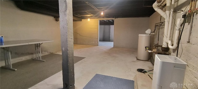 289 Dayton Ave, Xenia, OH 45385 - unfinished basement featuring a water softener