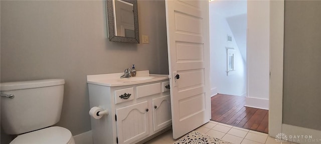 289 Dayton Ave, Xenia, OH 45385 - half bathroom featuring vanity and tile patterned floors